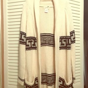 LA hearts cream cardigan with black designs